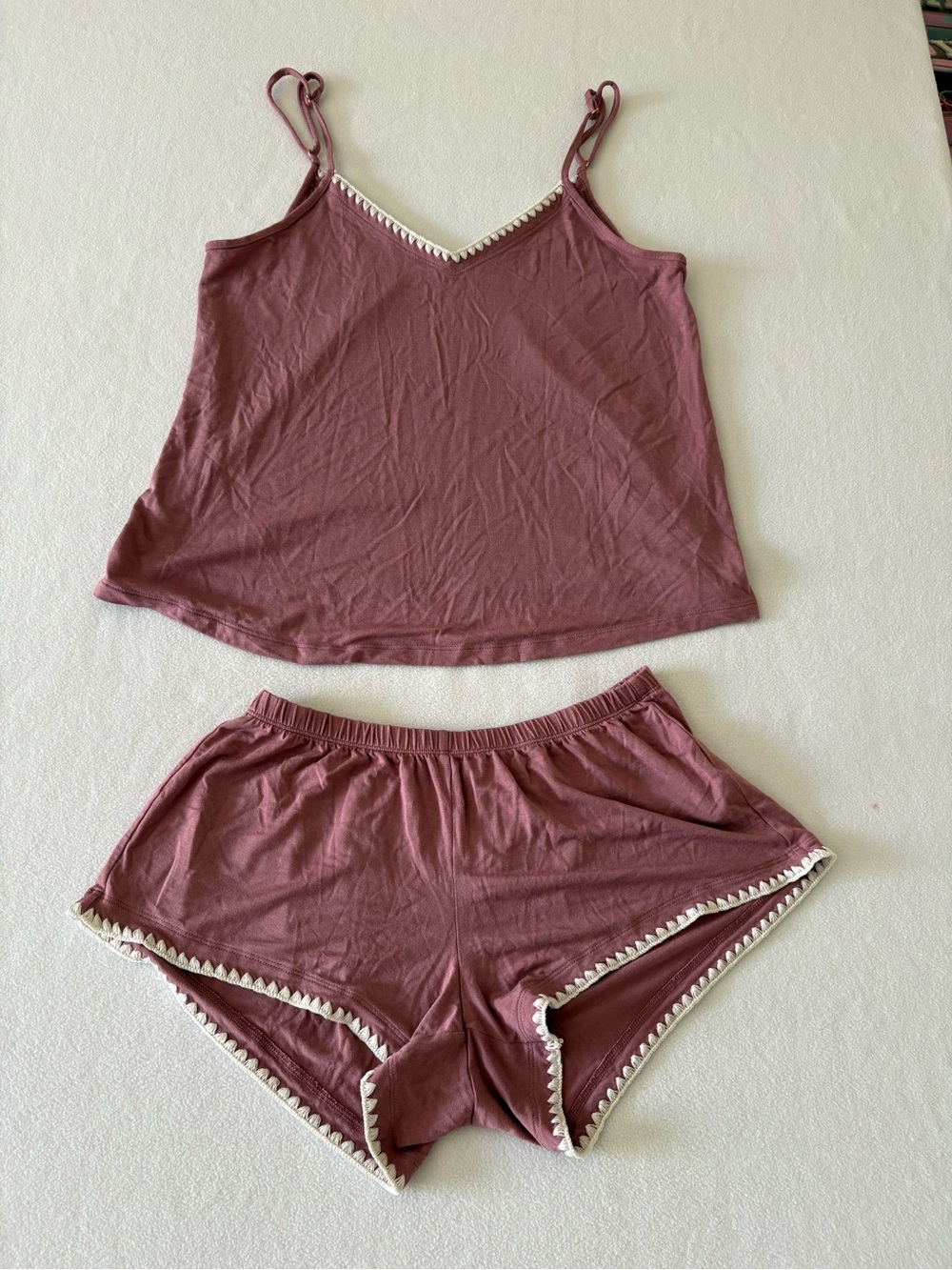 Eberjey Frida Camisole & Shorts Pajama Set — Mauve - Picture 3 of 13